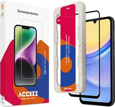 Productafbeelding van Accezz Gehard Glas Full Cover Screenprotector met applicator voor de Samsung Galaxy A15 (5G/4G)
