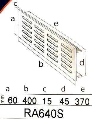 Immagine prodotto di 60 x 400 mm griglia di ventilazione in alluminio argento griglia Sokkel griglia di riscaldamento piastra web