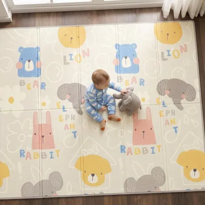 Immagine prodotto di CASABEL tappeto gioco per bambini, morbido, 180x150cm, motivo animali
