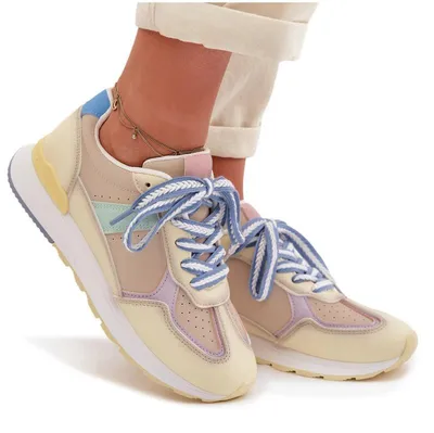Zdjęcie produktu dla Sneakersy Damskie Z Eko Skóry Żółte Kelira 40