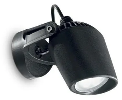 Imagen del producto de Ideal Lux Minitommy AP Nero, 3000K, 247182, foco para pared exterior, GU10, 1x6W, IP66, color