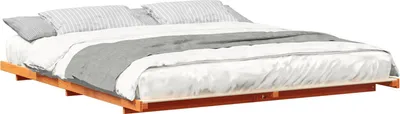 Produktbild von Bettrahmen Wachsbraun 200 x 220 cm Massives Kiefernholz