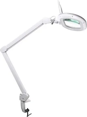 Produktbild von Velleman LED-Lupenleuchte, Klemmfuß, Gelenkarm, dimmbar Linsenkappe, 60 LEDs, Vergrößerung 2.25x,