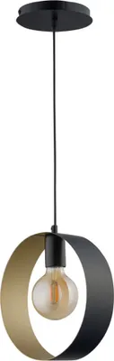 Obrázek produktu pro Dekorativní závěsné svítidlo černá a zlatá moderní dekorativní obruč Happy 1xE27 15W Sigma Lighting