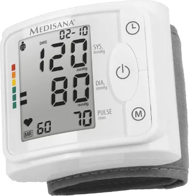 Obrázek produktu pro Medisana BW 320, Zápěstí, Automatický, Šedá, Bílá, LCD, 2 uživatel/ů, 40 - 280