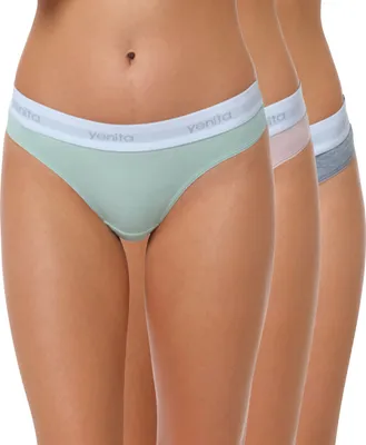 Produktbild von Yenita® Strings  (3er Set) Modern-Sports-Collection L mint-pink-grau