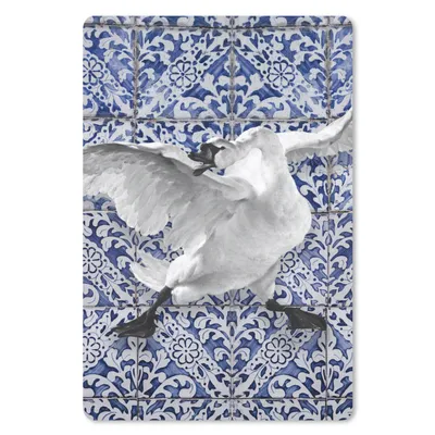 Produktbild von MuchoWow® Mauspad Mousepad Schwan - Kunst - Delfter Blau - Malerei - Alte Meister 18x27 cm - Mousepads - Maus Mat - Pad - Mausunterlage