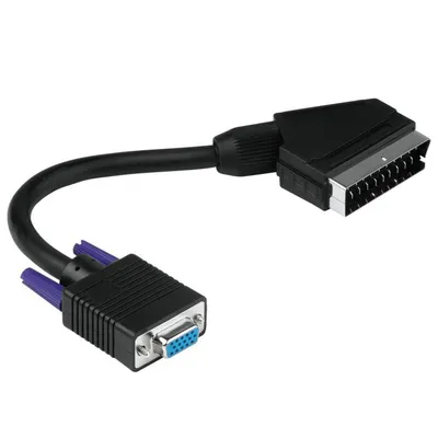 Image de Adaptateur VGA femelle 15 pôles vers Scart mâle