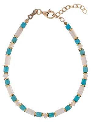 Immagine prodotto di Elegante bracciale placcato oro con turchese e madreperla AL4996.01.000