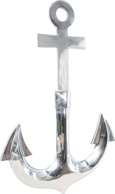 Produktbild von Maritime Wanddekoration SEVEN SEAS 70cm silber 3D Anker Wandmontage Dekoration Aluminium Wanddeko Accessoire Wohnaccessoire