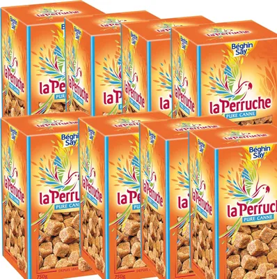 Produktbild von La Perruche Brauner Rohrzucker: Natürliche Würfel – 8 x 750 g für feinsten Genuss