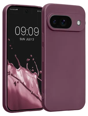 Produktbild von kwmobile Handyhülle für Google Pixel 9 Hülle - weiche Silikon Case metallisch schimmernd - Schutzhülle Cover - Metallic Lavendel