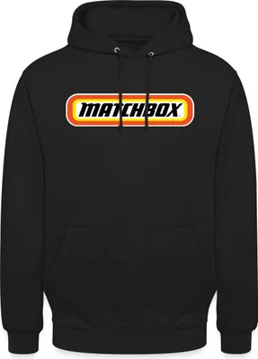 Produktbild von Spreadshirt Matchbox™ Offizielles Logo Orange, Gelb & Schwarz Uni Hoodie, 3XL, Schwarz