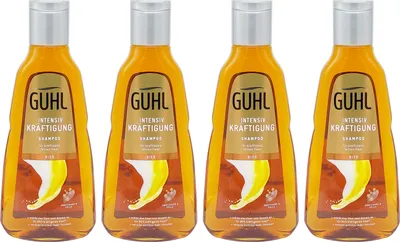 Produktbild von 4x Guhl Shampoo INTENSIV KRÄFTIGUNG 250ml feines kraftloses Haar Hefe Malz Bier
