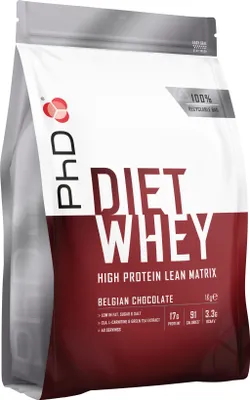 Produktbild von PhD Diet Whey (1000g) Belgian Chocolate - Eiweiße - Protein-Mischung