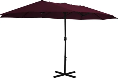 Obrázek produktu pro vidaXL Slunečník s hliníkovou tyčí 460x270 cm Bordeaux červená