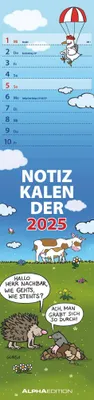 Produktbild von Notizkalender Humor 2025 - Streifenplaner 15x64 cm - Wandkal