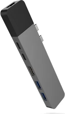Produktbild von Targus HyperDrive NET - HDMI,RJ-45,Thunderbolt 3,USB 3.2 Gen 1 (3.1 Gen 1) Type-A,USB 3.2 Gen 1 (3.1 Gen 1) Type-C - 40000 Mbit/s - Schwarz - Grau - Aluminium - FCC - CE - MacBook Pro 13" & 15" 2016/2017/2018