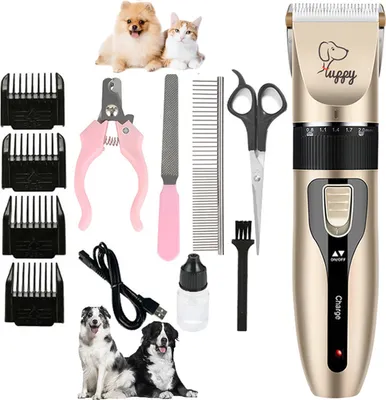 Produktbild von Fellscheren, 5 Feineinstellstufen Tier-Haarschneider, 12 Teiliges Hundeschermaschine-Set, 4 Grenzkämmen Schermaschine