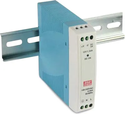 Obrázok produktu pre Spínaný napájací zdroj MEAN WELL na DIN lištu MDR-10-12, 12 V-/0,84 A