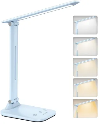 LED-Tischlampe, dimmbar, 5 Farbmodi, Touch, USB