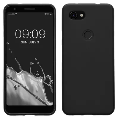 Produktbild von kwmobile Handyhülle für Google Pixel 3a Hülle - TPU Case - Kabelloses Laden - Schutzhülle Cover in Schwarz matt