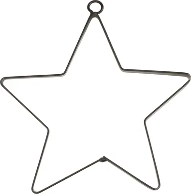 Produktbild von Metallring Stern "Skyla",schwarz Ø 18 cm