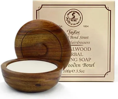 Immagine prodotto di Taylor of Old Bond Street Ciotola in legno di sandalo + sapone 100gr