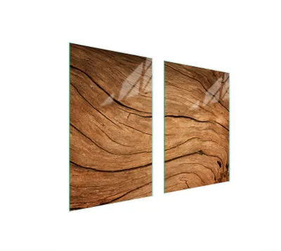Produktbild von Glasschutzplatte Für Küche 65X52 Holz