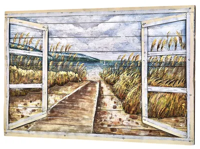 Produktbild von Kobolo Metallbild 3D-Bild - 108x72 cm SYLT - XXL - Strand und Dünen Sommer Urlaub - Flur Büro Wohnzimmer Esszimmer Modern Vintage Wandbild Wanddeko