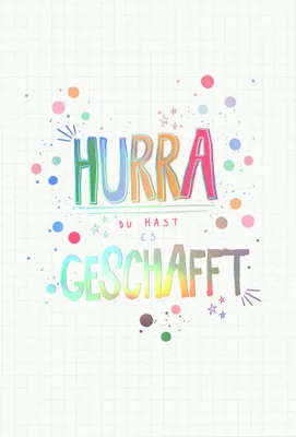 Produktbild von Prüfung  Karte mit Briefumschlag Schriftkarte, Naturkarton, mit Regenbogenfolie