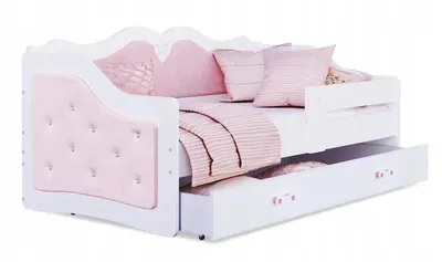 Produktbild von Polsterbett Jugendbett Einzelbett Bett Samt mit Schublade + Matratze 80x180 cm
