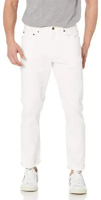 Productafbeelding van A. Essentials heren slim-fit jeans - Washed denim, felwit, maat 28W / 32L