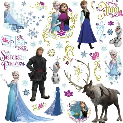 Immagine prodotto di Adesivo murale con glitter di neve della Regina del Ghiaccio