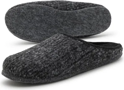 Produktbild von PANTOFFELMANN Pantoffeln Filzsohle leichte Filzpantoffel warme Herren Damen Hausschuhe Pantoletten grau 39