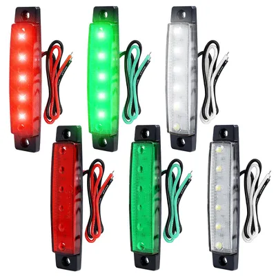 Productafbeelding van 6 stuks navigatielichten voor boten, waterdichte LED-verlichting