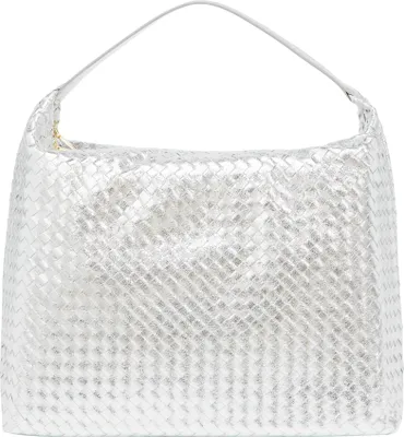 Zdjęcie produktu dla Torba damska FENIA typu hobo – srebrna, rozmiar uniwersalny