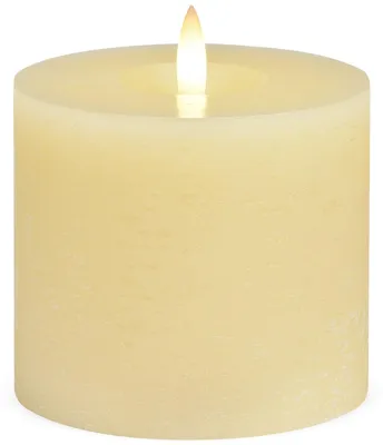 Image de Lot de 2 bougies LED en cire véritable, scintillantes, 10x9 cm Crème
