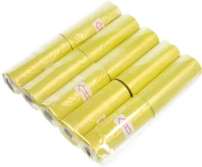 Image de Sacs en plastique pour déjections canines 10 rouleaux jaune