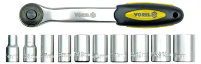 Produktbild von Steckschlüsselsatz 1/2" 11-tlg. mit Ratsche