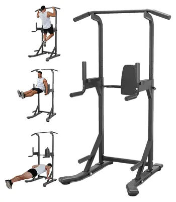 Produktbild von Klimmzugstange, langlebender Kohlenstoffstahl, höhenverstellbar, unterstützt 450 lbs, multifunktionales Design, für den Innenbereich