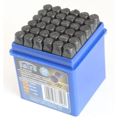 Obrázok produktu pre Raznice - raziace matrice, písmená a čísla, 6mm, 36ks