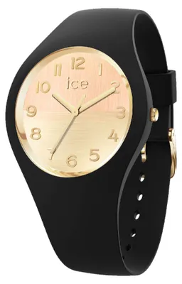Produktbild von Ice-Watch 021364 Ice horizone black gold small 3H Uhr Damenuhr schwarz
