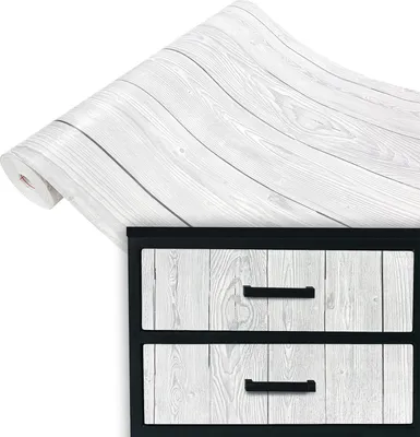 Produktbild von Klebefolie Möbel 45x100 cm - Graue Holzbretter - Selbstklebende Möbelfolie im Deko-Stil - Klebefolie für Möbel ideal für Küche, Bad und DIY Projekte