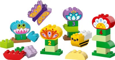 Produktbild von LEGO DUPLO Town Kreativer Blumengarten, Stapelspielzeug, lässt Kleinkinder ab 2 Jahren fantasievoll spielen, Bauset zur Förderung der Fingerfertigkeit, Lernspielzeug für Vorschulkinder 10444