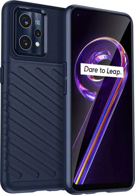 Produktbild von Mobigear Groove  Realme 9 Pro Plus Hülle Flexibles TPU Backcover - Blau