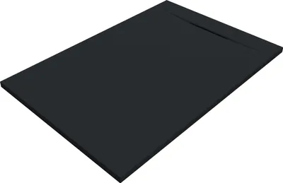 Produktbild von SANYCCES SIENA Rechteckige Duschwanne SanyDur Gel Coat 120 x 80 cm, schwarz