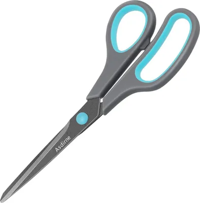 Produktbild von Asdirne Teflonbeschichtete Schere aus Edelstahl weicher Griff 21,5 cm Blau/Grau
