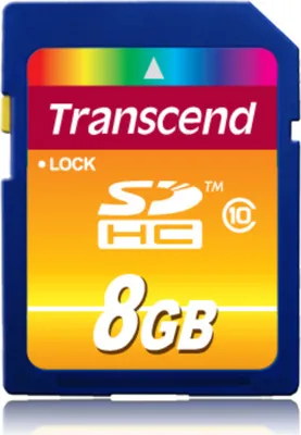 Image de Transcend TS8GSDHC10 mémoire flash 8 Go SDHC NAND Classe 10