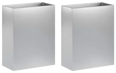 Zdjęcie produktu dla vidaXL Donice ogrodowe, 2 sztuki, srebrne, 40 x 20 x 50 cm